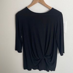 Black Twist Front Sweater
